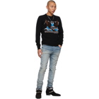 AMIRI Black Cashmere Eagle Intarsia Sweater