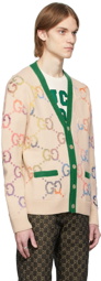Gucci Beige Logo Cardigan