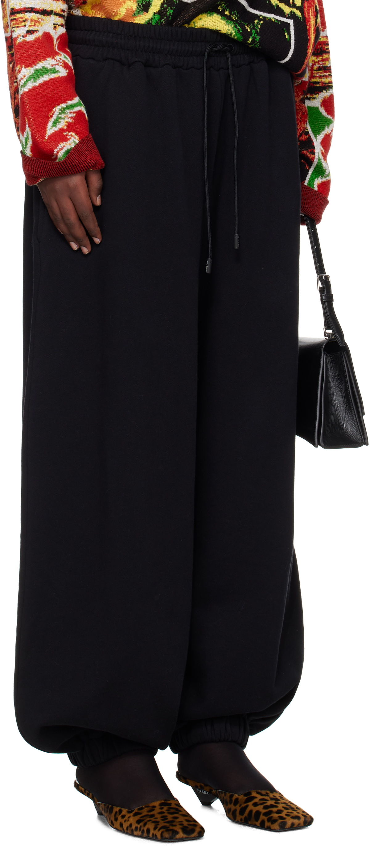 LU'U DAN Black Baggy Bontan Lounge Pants