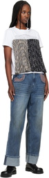 Andersson Bell SSENSE Exclusive White Studded Pleats Hybrid T-shirt