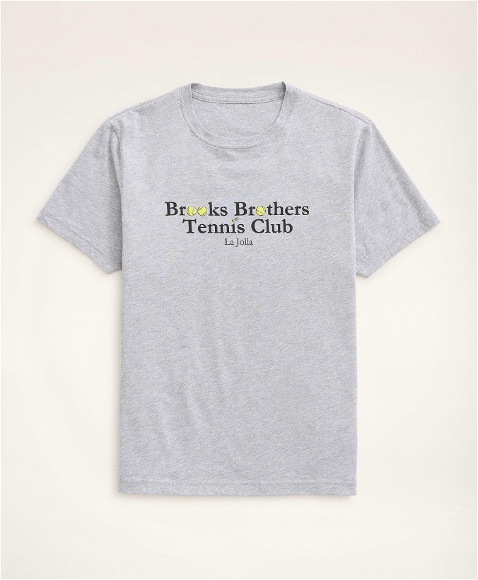 Photo: Brooks Brothers Men's Cotton La Jolla Print T-Shirt | Grey