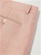 Favourbrook - Sidmouth Windsor Straight-Leg Linen Suit Trousers - Pink