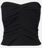 The Sei Ruched crêpe tube top