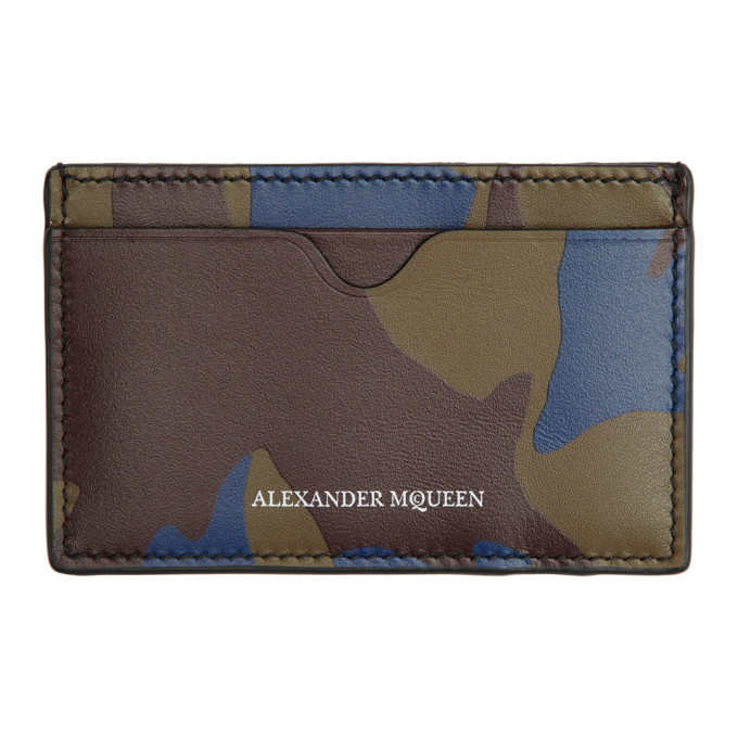 Photo: Alexander McQueen Burgundy Military Camo Card Holder