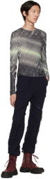 PONDER.ER SSENSE Exclusive Navy Spiral Trousers