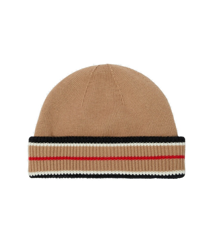 Photo: Burberry - Striped cashmere and cotton beanie