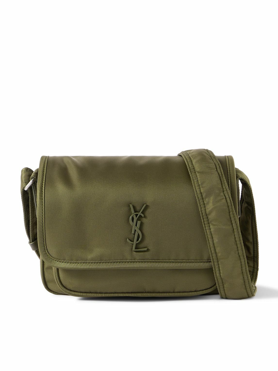 SAINT LAURENT - Solferino Mini Logo-Embellished Leather
