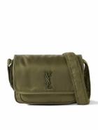 SAINT LAURENT - Niki Small Logo-Embellished Leather-Trimmed Shell Messenger Bag