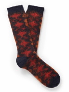 Anonymous ism - Brushed Intarsia-Knit Socks