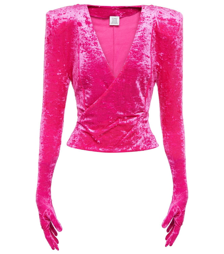 Photo: Vetements - Gloves velvet top