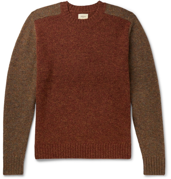 Photo: Bellerose - Colour-Block Shetland Wool Sweater - Brown