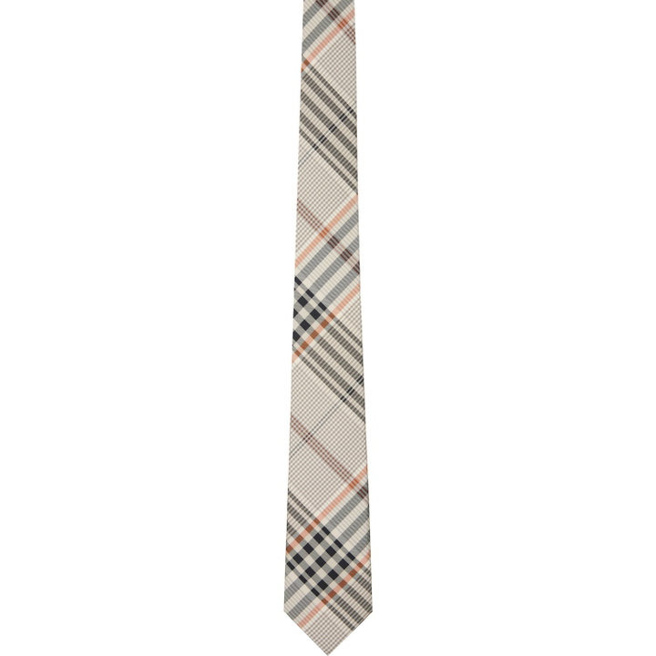 Photo: Burberry Beige Check Silk Tie