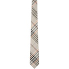 Burberry Beige Check Silk Tie