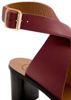 Atp Atelier Gildone 50 Leather Sandals Burgundy