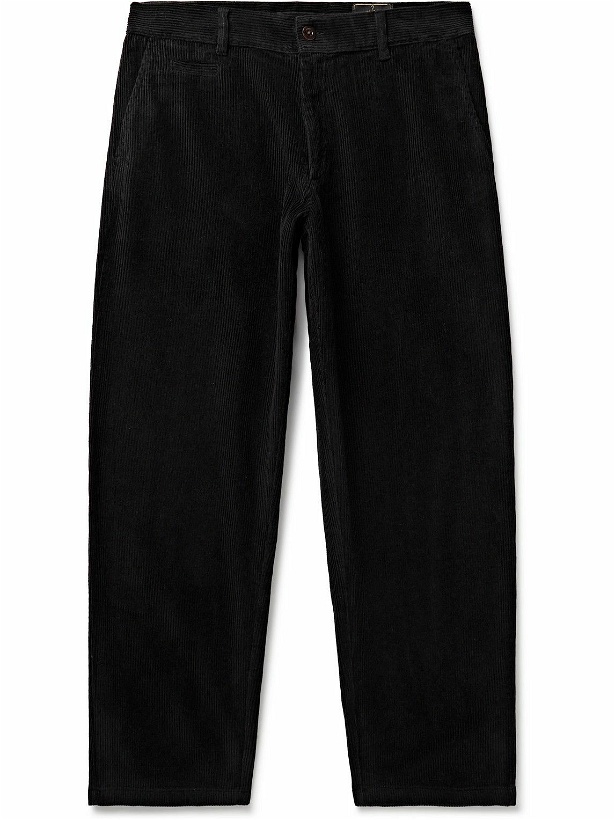Photo: Portuguese Flannel - Straight-Leg Cotton-Corduroy Trousers - Black