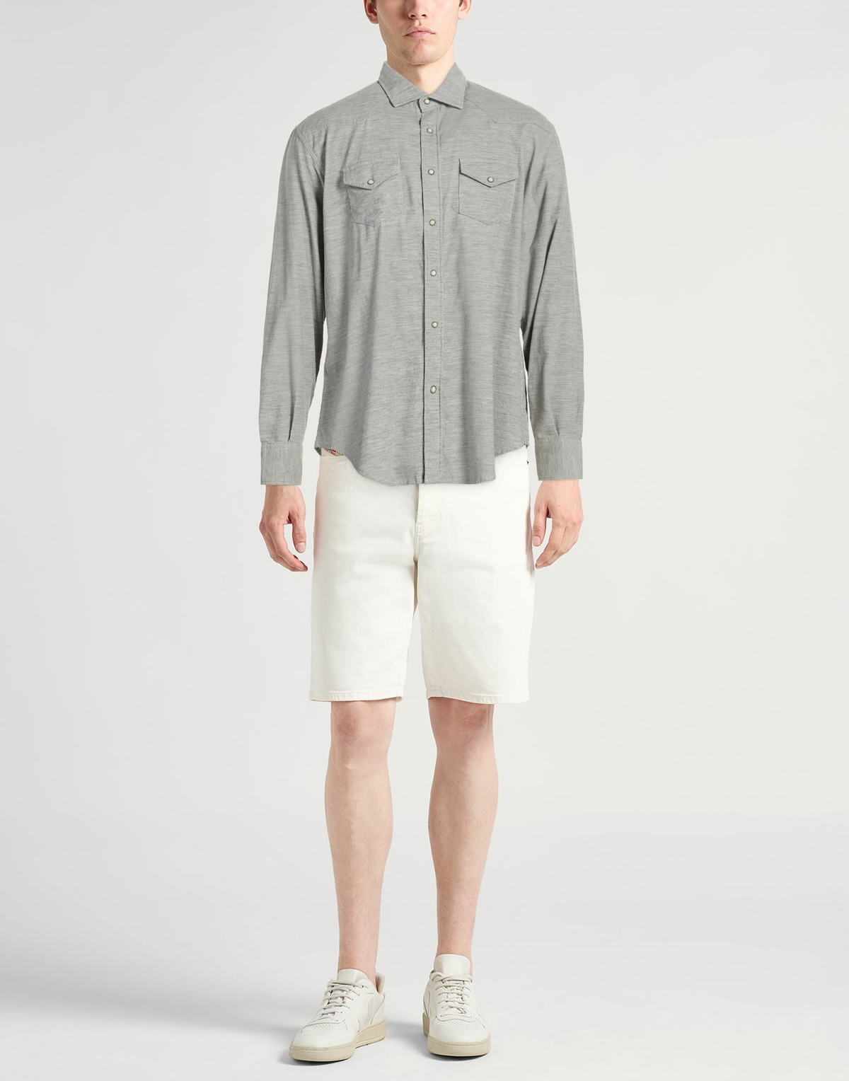 Eleventy Mens Shirt Light in Grey