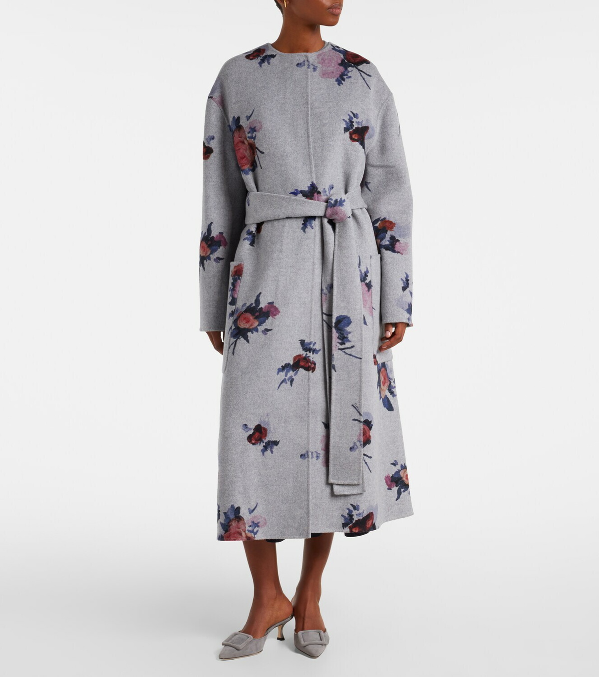 Erdem Floral wool coat