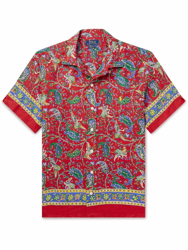 Photo: Polo Ralph Lauren - Paisley-Print Linen Shirt - Red