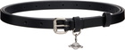 Vivienne Westwood Black Mini Alex Charm Belt