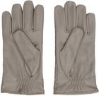 Bottega Veneta Gray Intrecciato Leather Gloves