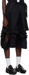 Black Comme des Garçons Black Frills Maxi Skirt
