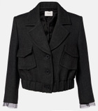 Dorothee Schumacher Layered Coolness organza-trimmed cropped jacket