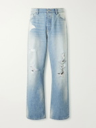 NAHMIAS - Wide-Leg Distressed Jeans - Blue