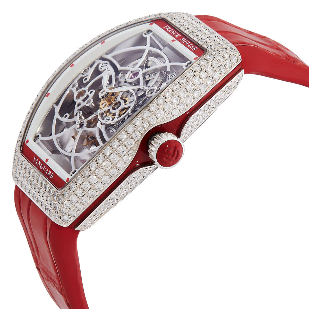 Franck Muller Vanguard Hand Wind Diamond Ladies Watch V 35 S6 SQT D AC RG AC