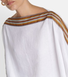 Loro Piana The Suitcase Stripe silk and cashmere cape