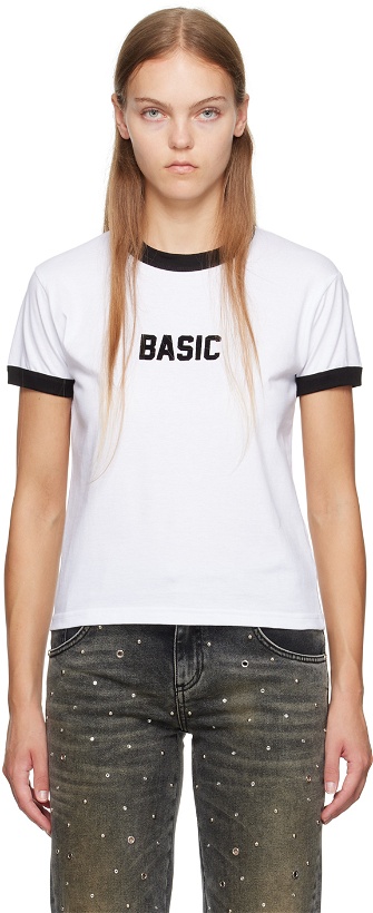 Photo: GCDS White 'Basic' T-Shirt