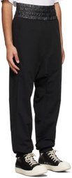 JERIH Black Linen Boxing Lounge Pants