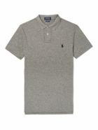 Polo Ralph Lauren - Slim-Fit Mélange Cotton-Piqué Polo Shirt - Gray