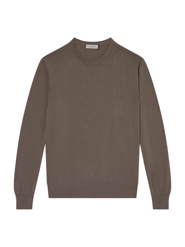 Photo: Canali - Cotton Sweater - Brown