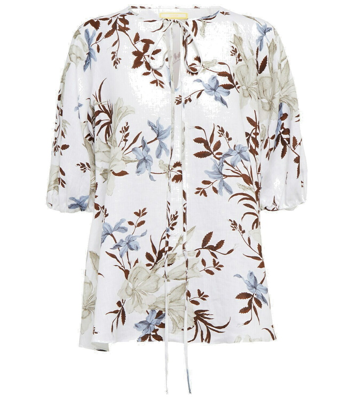 Photo: Erdem - Eleni printed linen blouse