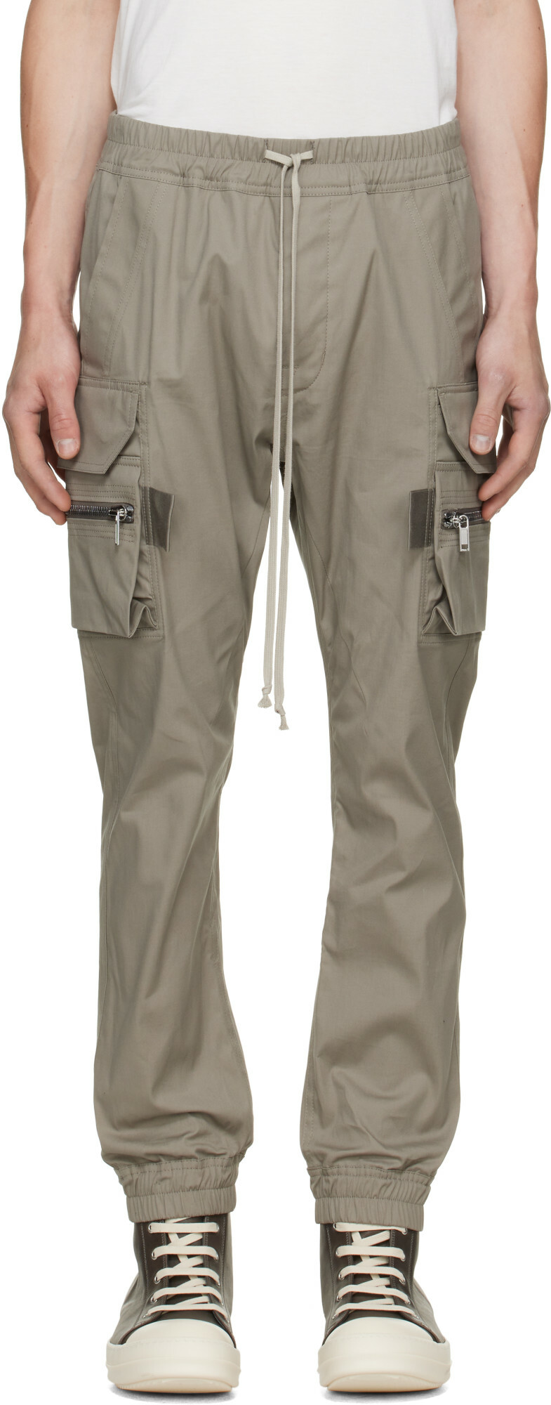 Rick Owens Gray Tower Mastodon Cargo Pants