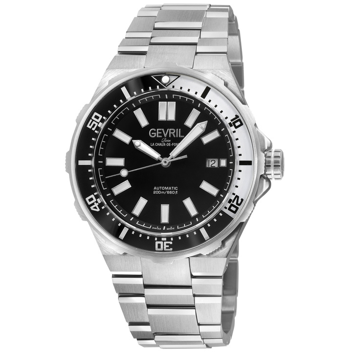 Photo: Gevril Ticonic Automatic Black Dial Mens Watch 48993B