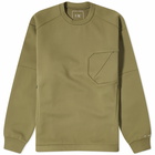 F/CE. Men's Deltapeak Crew Sweat in Olive