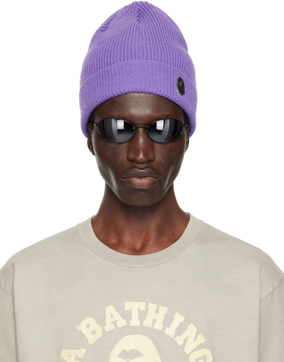 BAPE Black One Point Crusher Beanie A Bathing Ape
