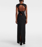 Nina Ricci Cutout virgin wool corset gown