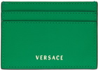 Versace Blue & Green 'La Medusa' Card Holder