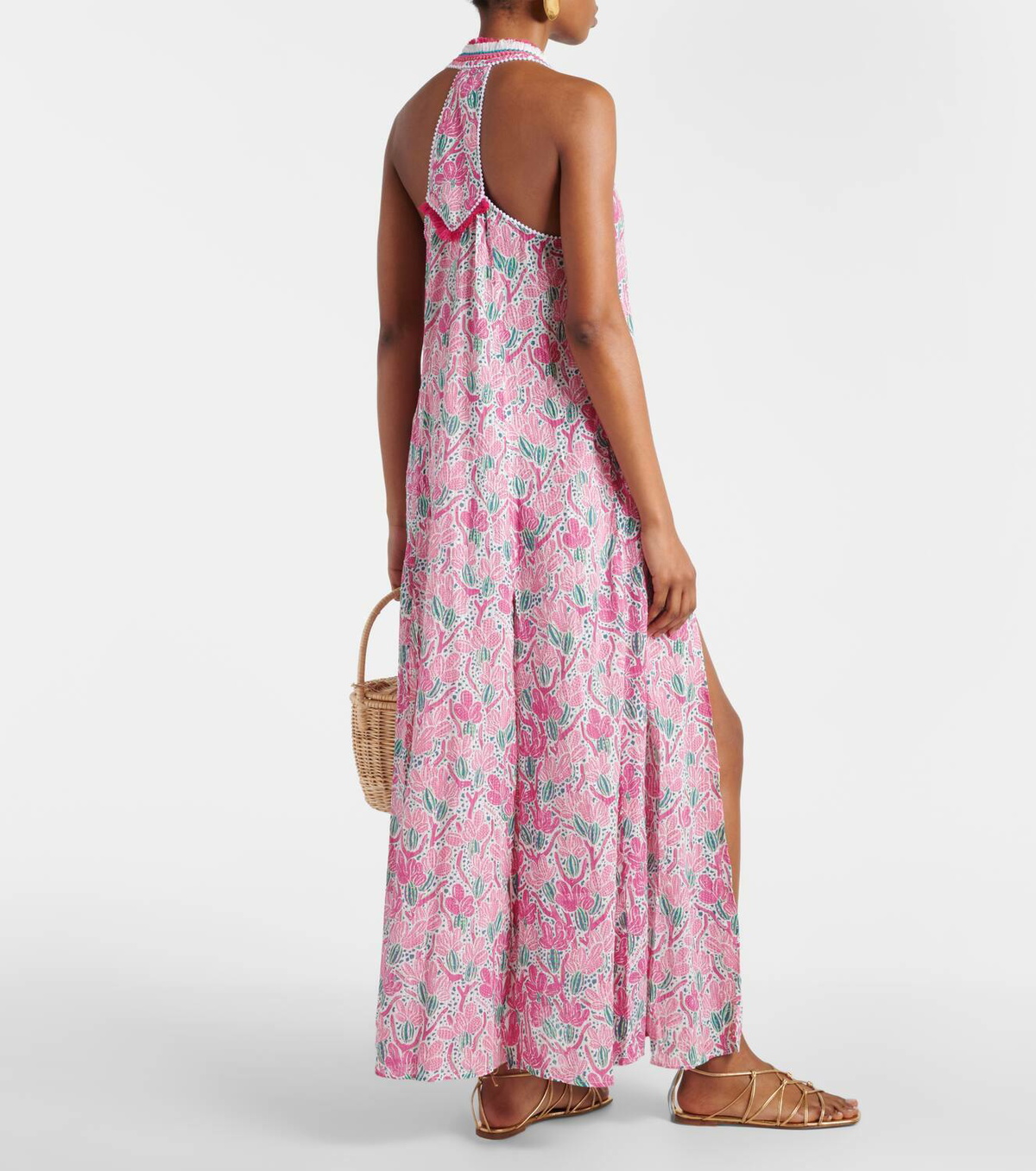 Poupette St Barth Nava floral cotton maxi dress Poupette St Barth
