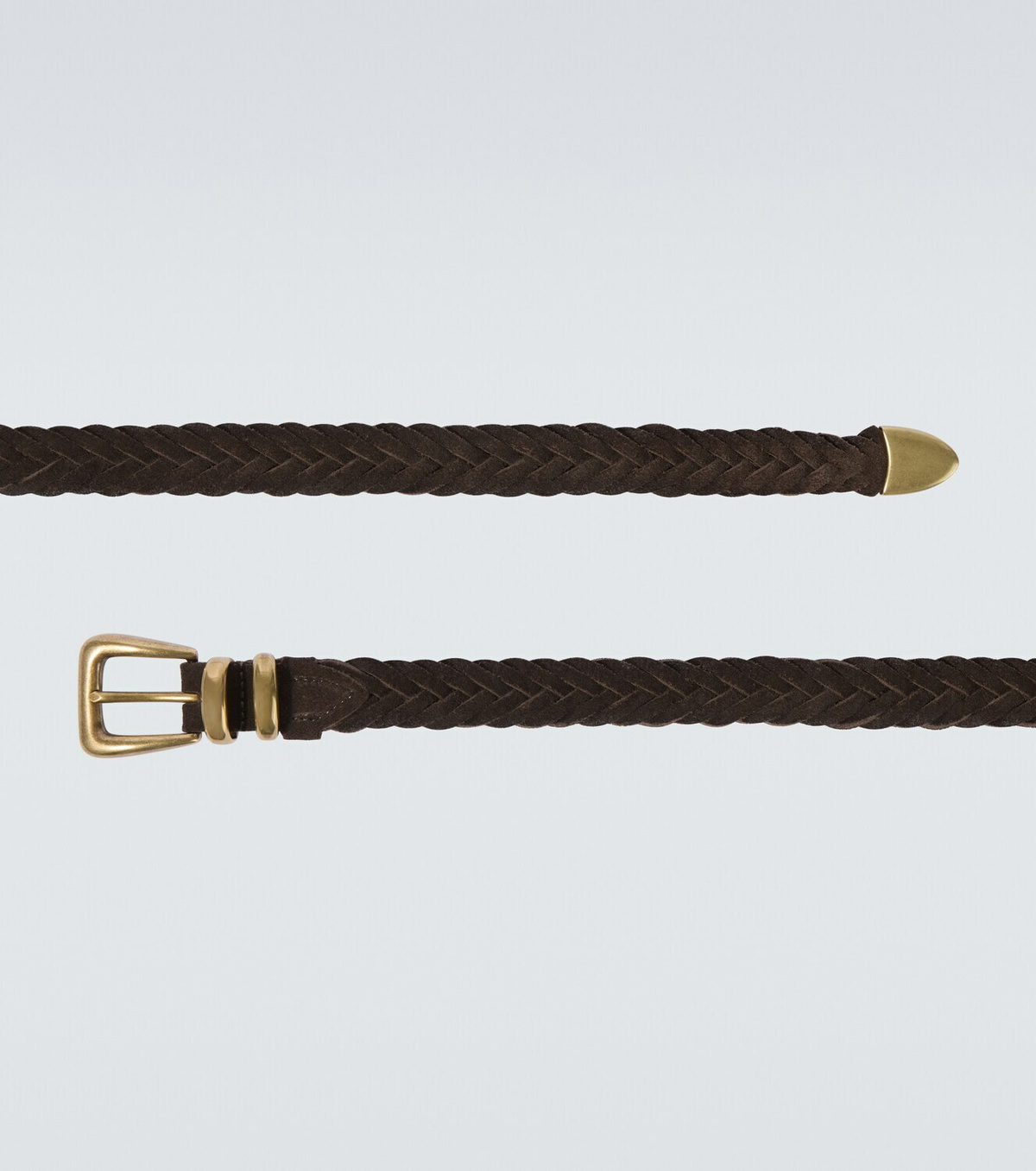 Eleventy Braided suede belt