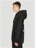 Patched Hooded Sweatshirt in Black