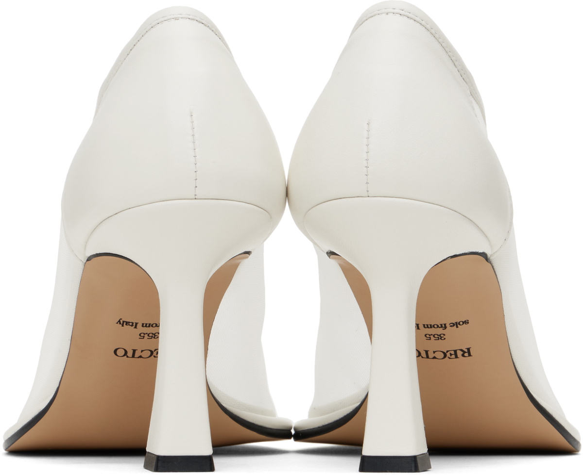 RECTO Off-White Poppy Rounded Toe Heels