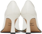 RECTO Off-White Poppy Rounded Toe Heels