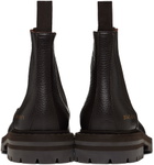 Common Projects Brown Leather Chelsea Boots