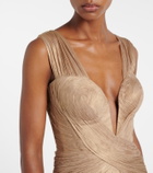 Maria Lucia Hohan Corinna silk muslin bustier gown