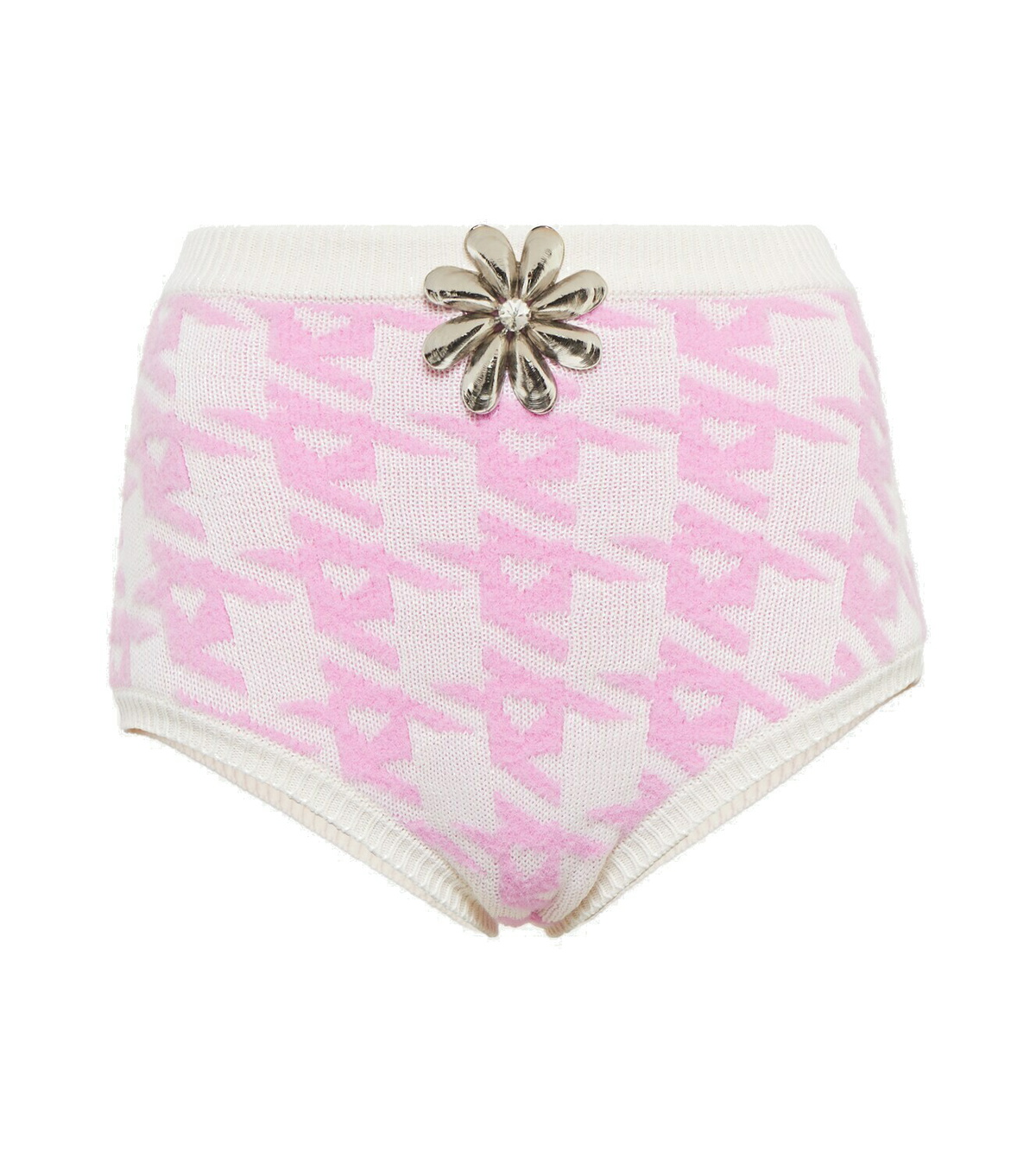 Area Embellished houndstooth shorts AREA