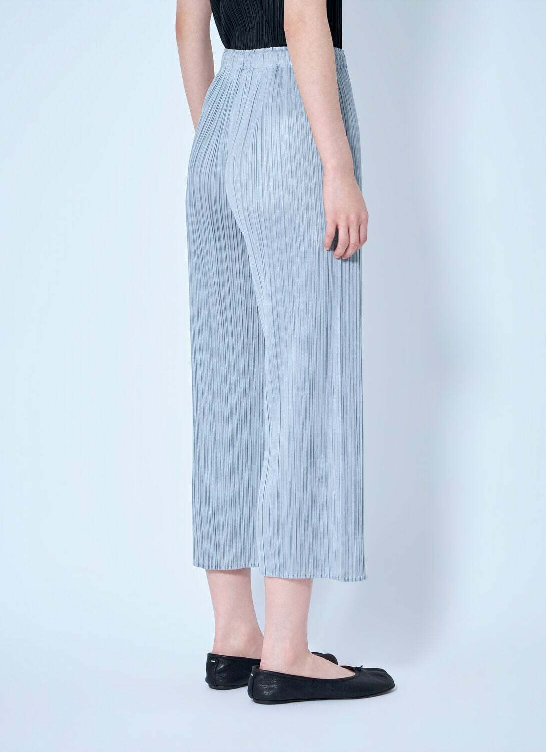 Pleats Please Issey Miyake Pleated Wide-Leg Trousers