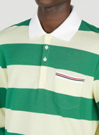 Thom Browne - Striped Polo Shirt in Green